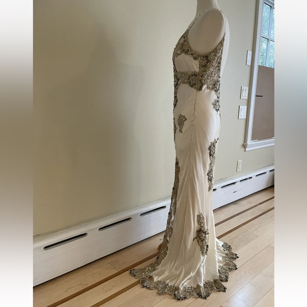 SUE WONG Stunning Sequin Beaded Dress Gown 12 - Picture 9 of 15